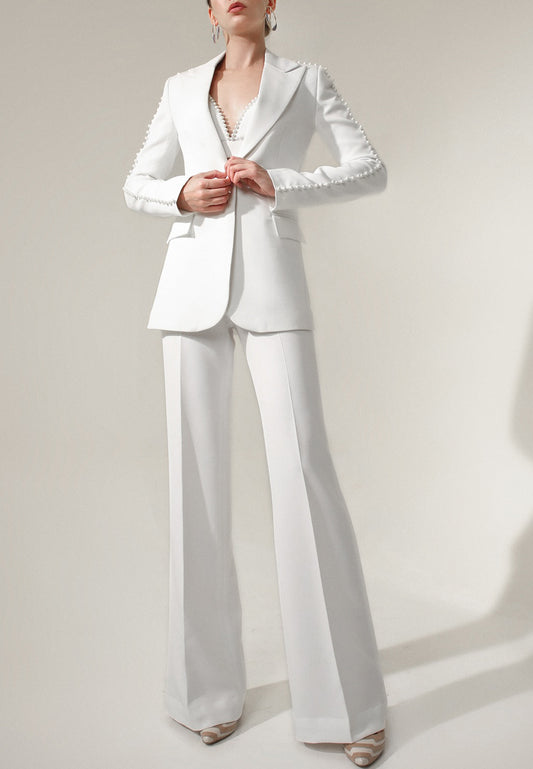 Pearl Blazer Two Piece Long Sleeves Pansuits