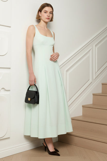 Scoop Straps A-Line Maxi Dress