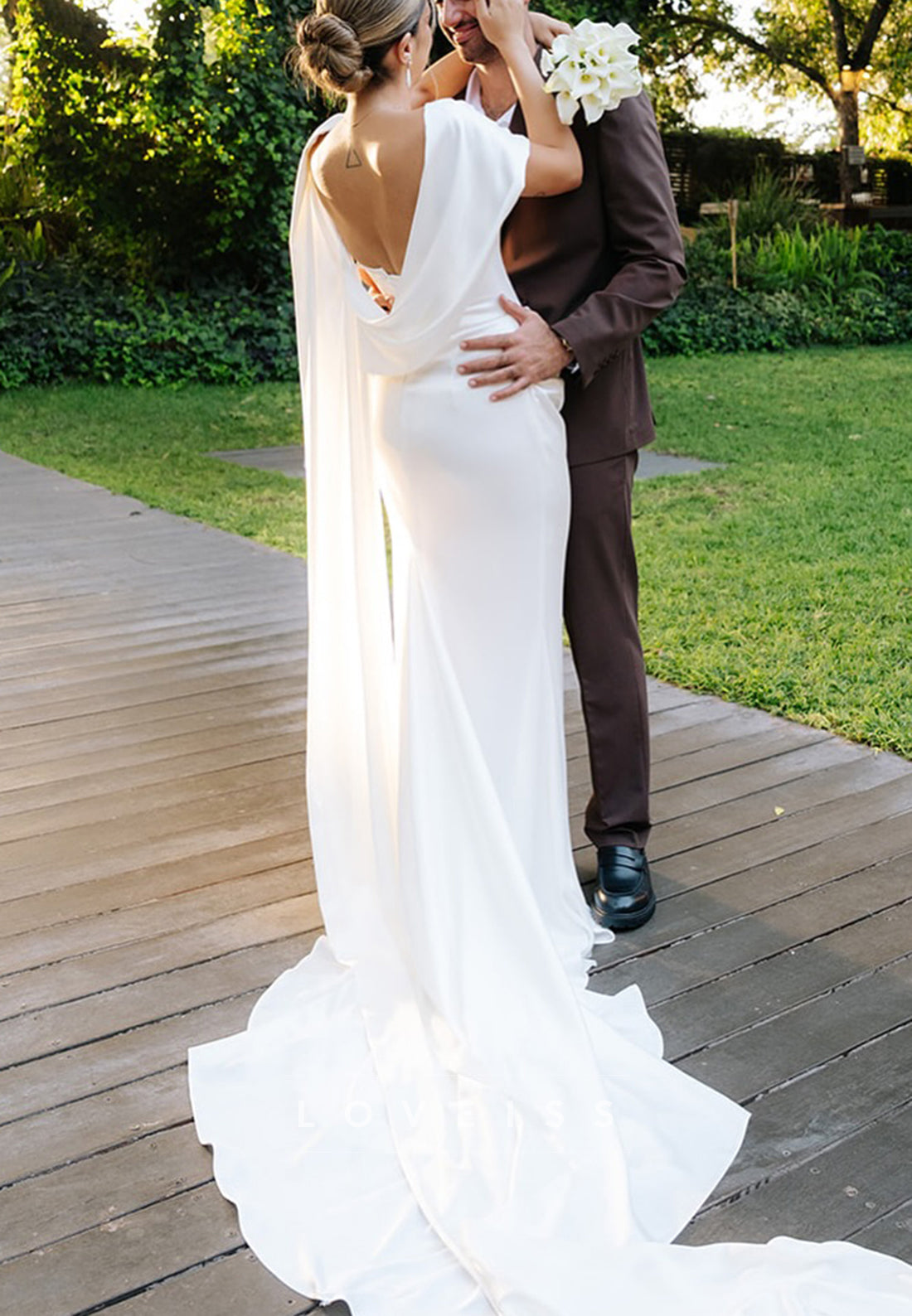 Scoop Corset Sleeveless Mermaid Wedding Dress