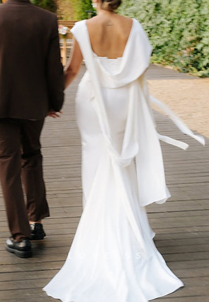 Scoop Corset Sleeveless Mermaid Wedding Dress
