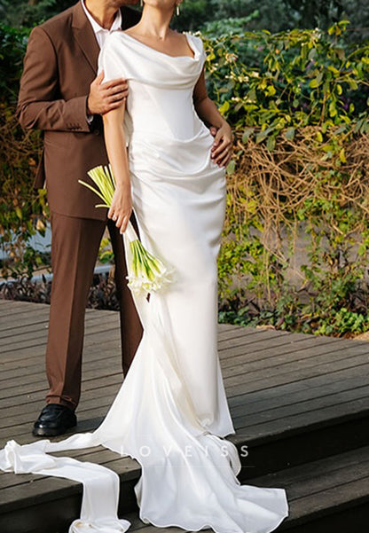 Scoop Corset Sleeveless Mermaid Wedding Dress