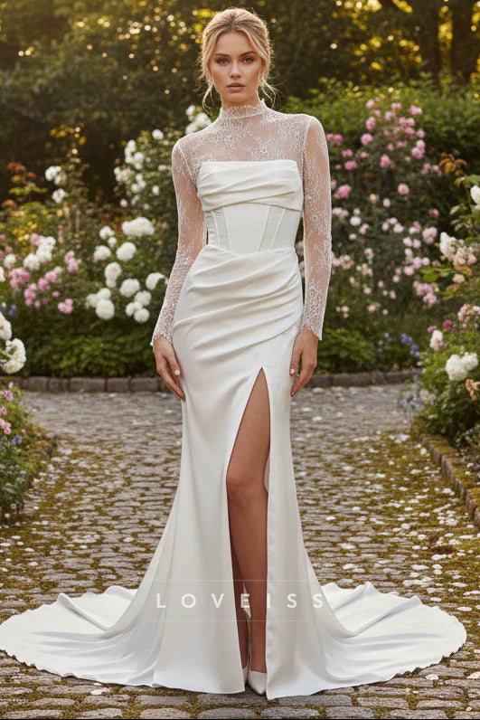 Square Spaghetti Straps Sheath Wedding Dress