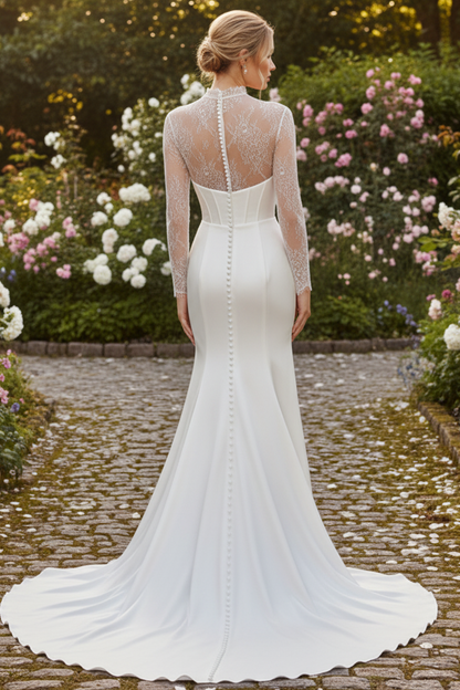 Square Spaghetti Straps Sheath Wedding Dress