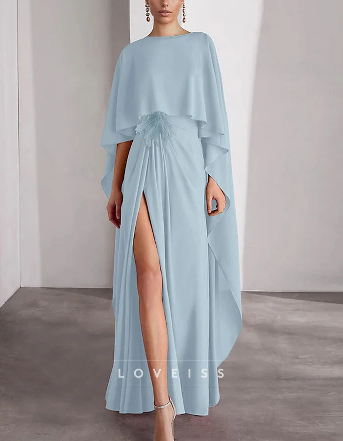 Solid Color Chiffon Maxi Dress