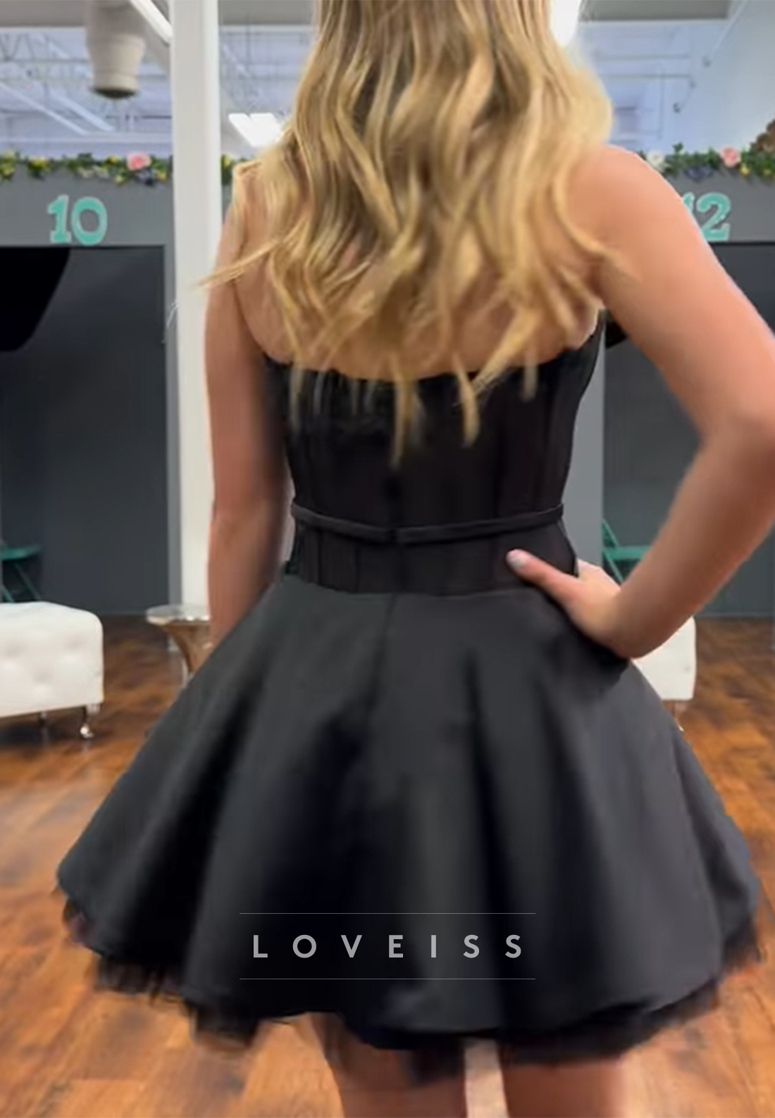 Straight Across Floral A-Line Party Homecoming Dress