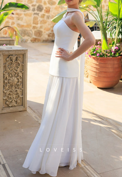 Straight Across Pleated Corset A-Line Wedding Dress