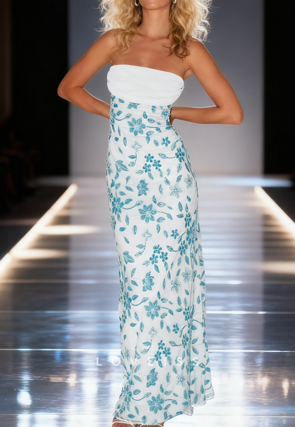 Straight Across Sequins Appliques Sheath Prom Dress