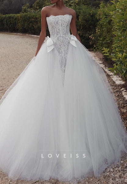 Straight Across Sleeveless Appliques Ball Gown Wedding Dress