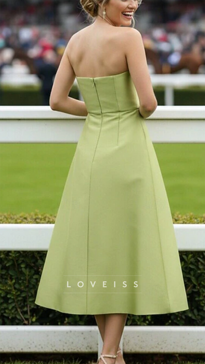 Straight Across Sleeveless Floral Printed A-Line Wedding Guest Dress