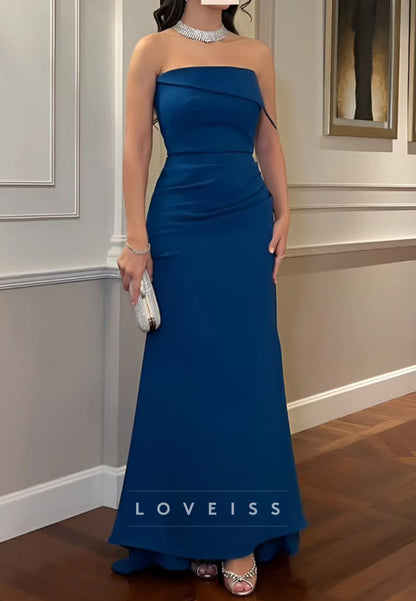 Straight Across Sleeveless Mermaid Formal Dress