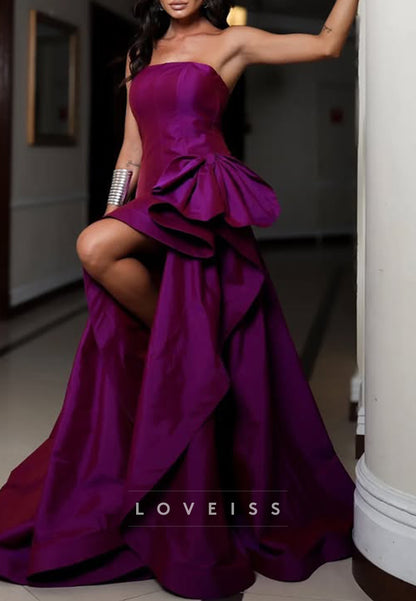 Straight Across Sleeveless Pleated A-Line Prom Dress