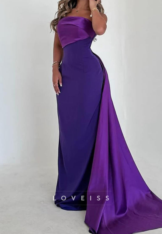 Straight Across Sleeveless Sleek Bodycon Evening Dress