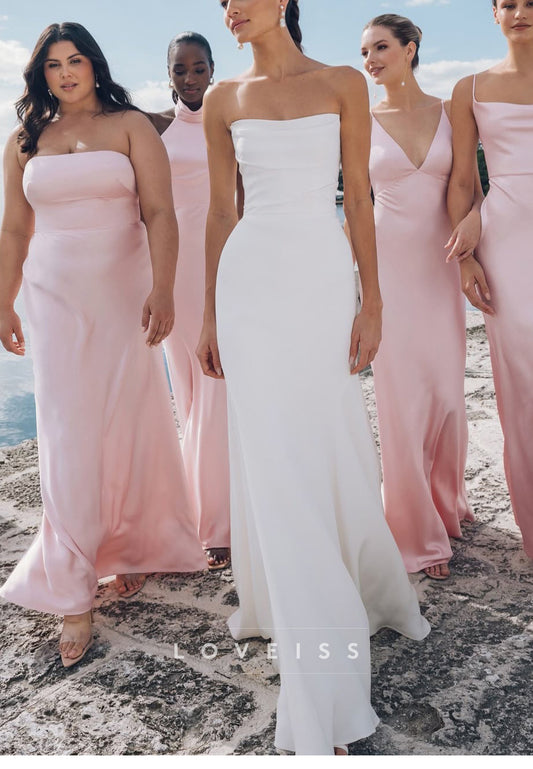 Strapless Sleeveless Mermaid  Beach Wedding Dress