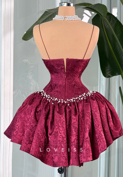Sweetheart Appliques Spaghetti Straps A--Line Party Homecoming Dress