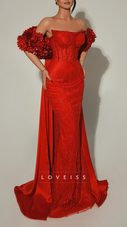 Sweetheart Beaded Embroidery Sparkly Mermaid Prom Dress