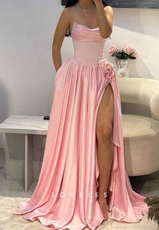 Sweetheart Beaded Pleated Sleeveless A-Line Prom Dress