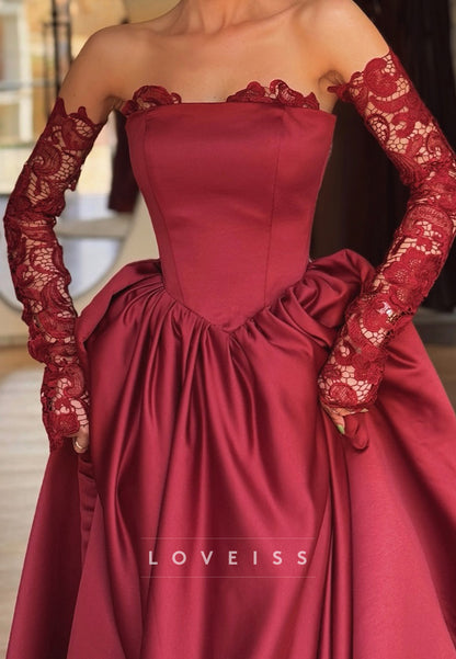 Sweetheart Evening Dress Lace Appliques A-Line Prom Dress