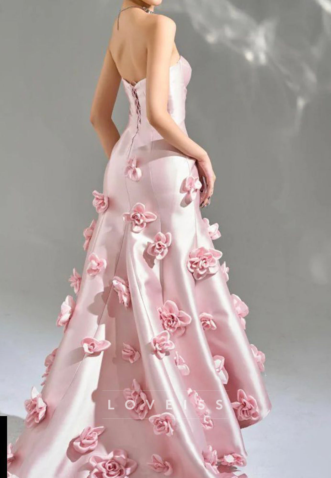 Sweetheart Floral Embellished Mermaid Prom Dress
