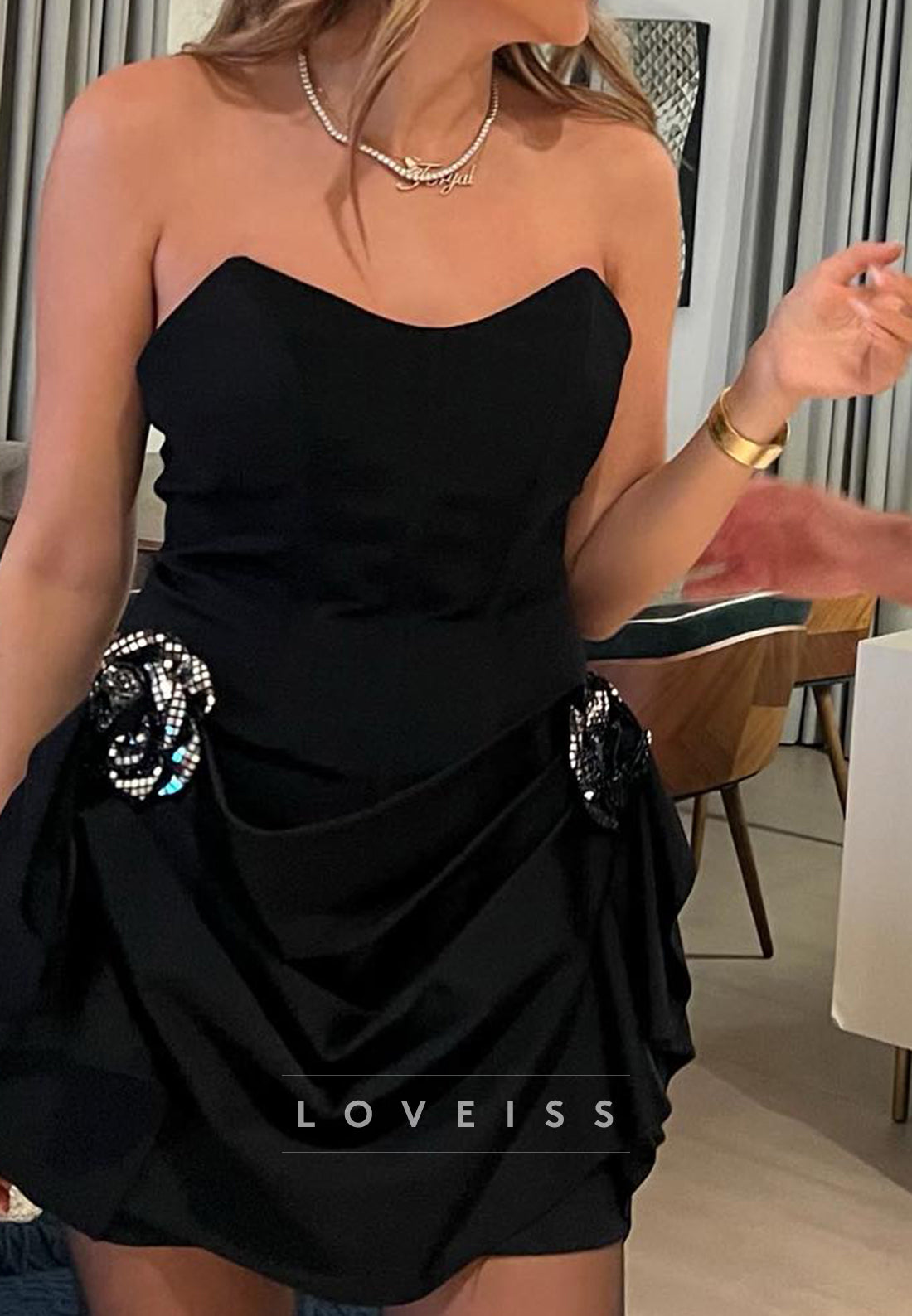 Sweetheart Floral Sleeveless Sheath Party Homecomig Dress