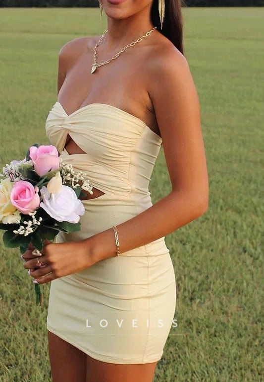 Sweetheart Illusion Fitted Sheath Party Homecoming Dress