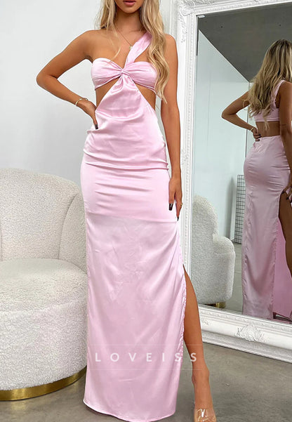 Sweetheart Illusion Side Slit Sheath Prom Dress