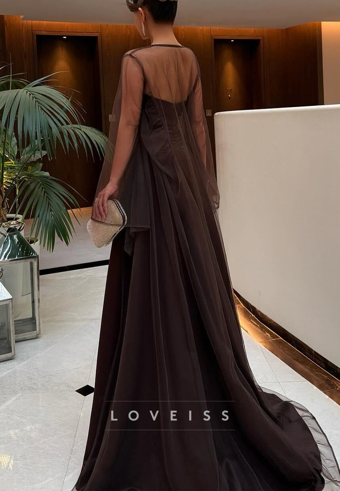 Sweetheart Long Sleeves Sleek A-Line Formal Dress