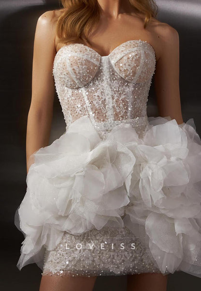 Sweetheart Sleeveless Appliques Floral A-Line Wedding Dress