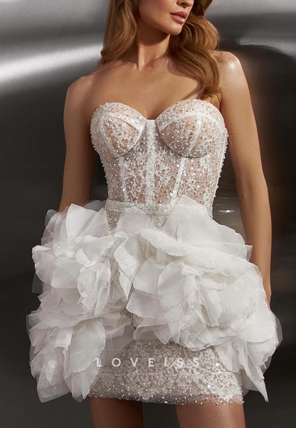 Sweetheart Sleeveless Appliques Floral A-Line Wedding Dress