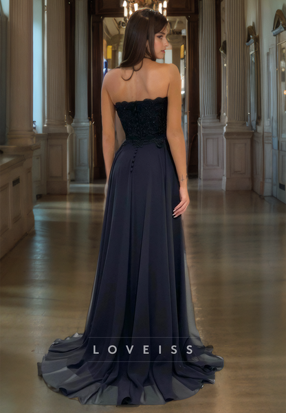 Sweetheart Sleeveless Appliques Pleated A-Line Prom Dress