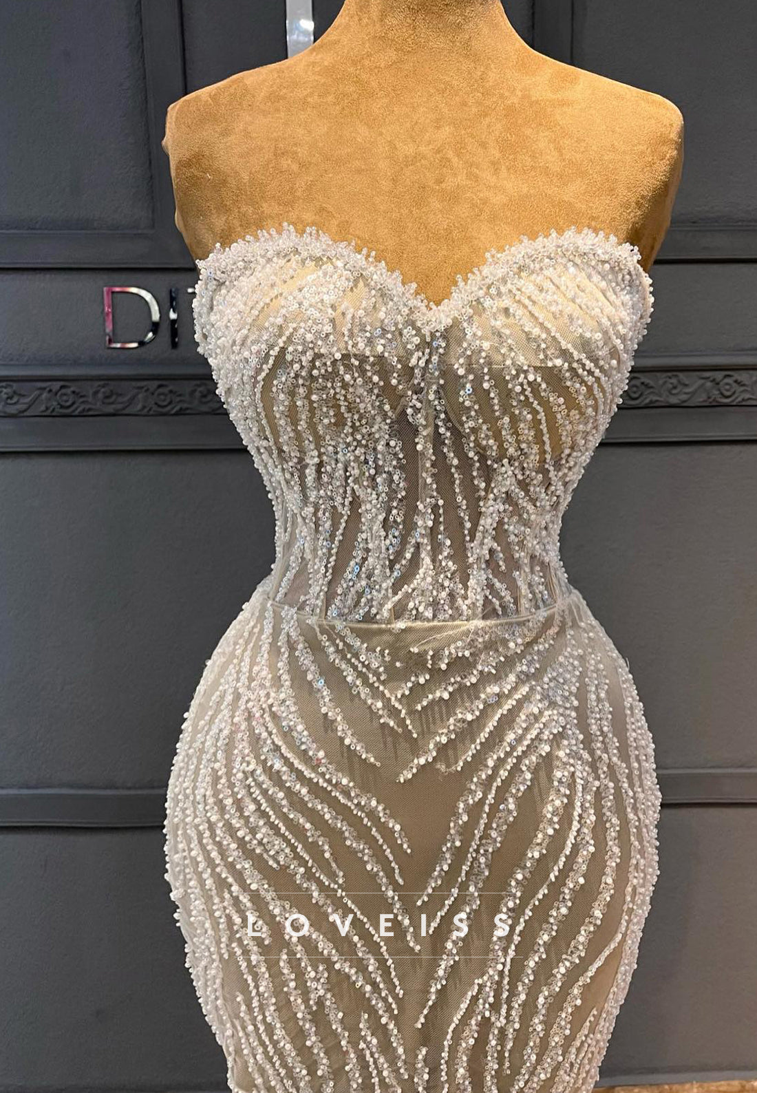 Sweetheart Sleeveless Beaded Embroidery Mermaid Evening Dress
