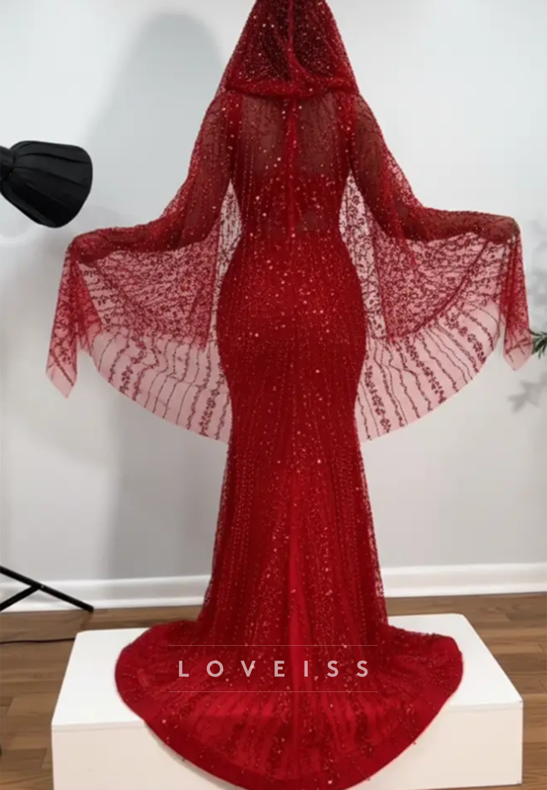Sweetheart Sleeveless Beaded Embroidery Sparkly Mermaid Prom Dress