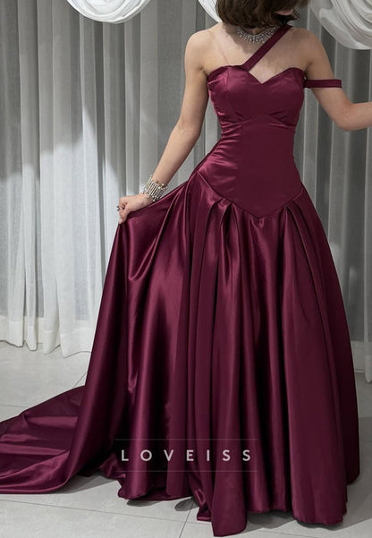 Sweetheart Sleeveless Corset A-Line Prom Dress