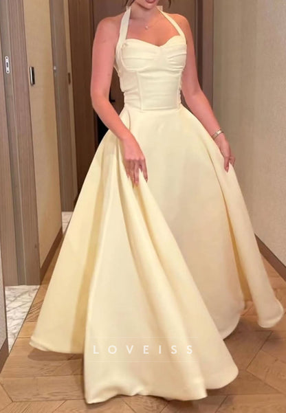Sweetheart Sleeveless Evening Dress Sleek A-Line Prom Dress