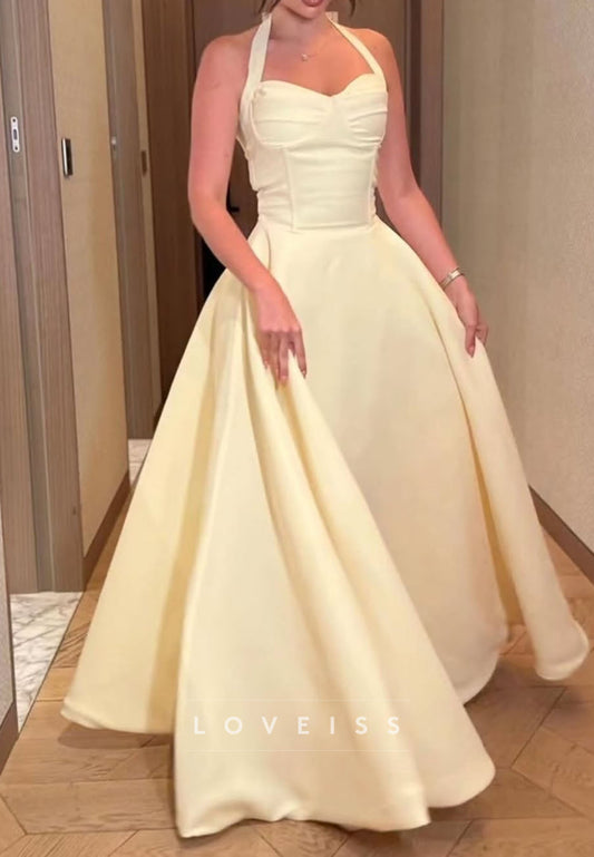 Sweetheart Sleeveless Evening Dress Sleek A-Line Prom Dress