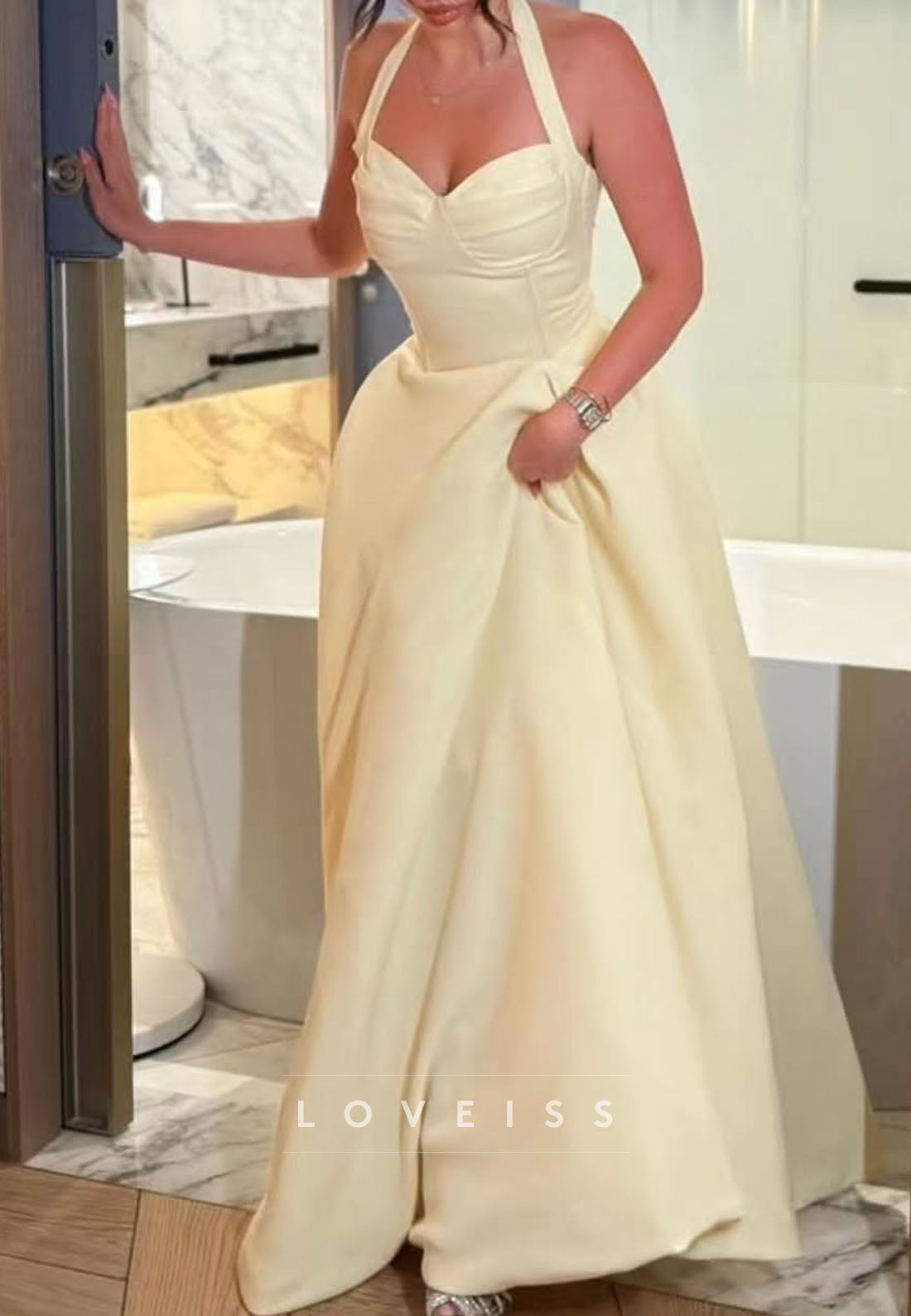 Sweetheart Sleeveless Evening Dress Sleek A-Line Prom Dress