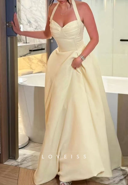 Sweetheart Sleeveless Evening Dress Sleek A-Line Prom Dress