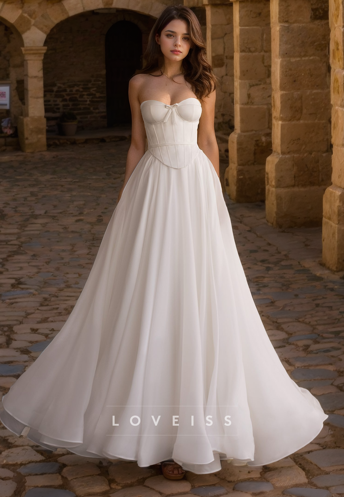 Sweetheart Sleeveless Pleated A-Line Wedding Dress