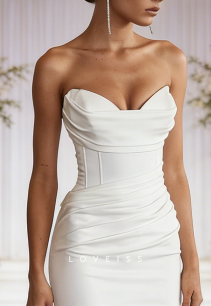 Sweetheart Sleeveless Sleek Mermaid Wedding Dress