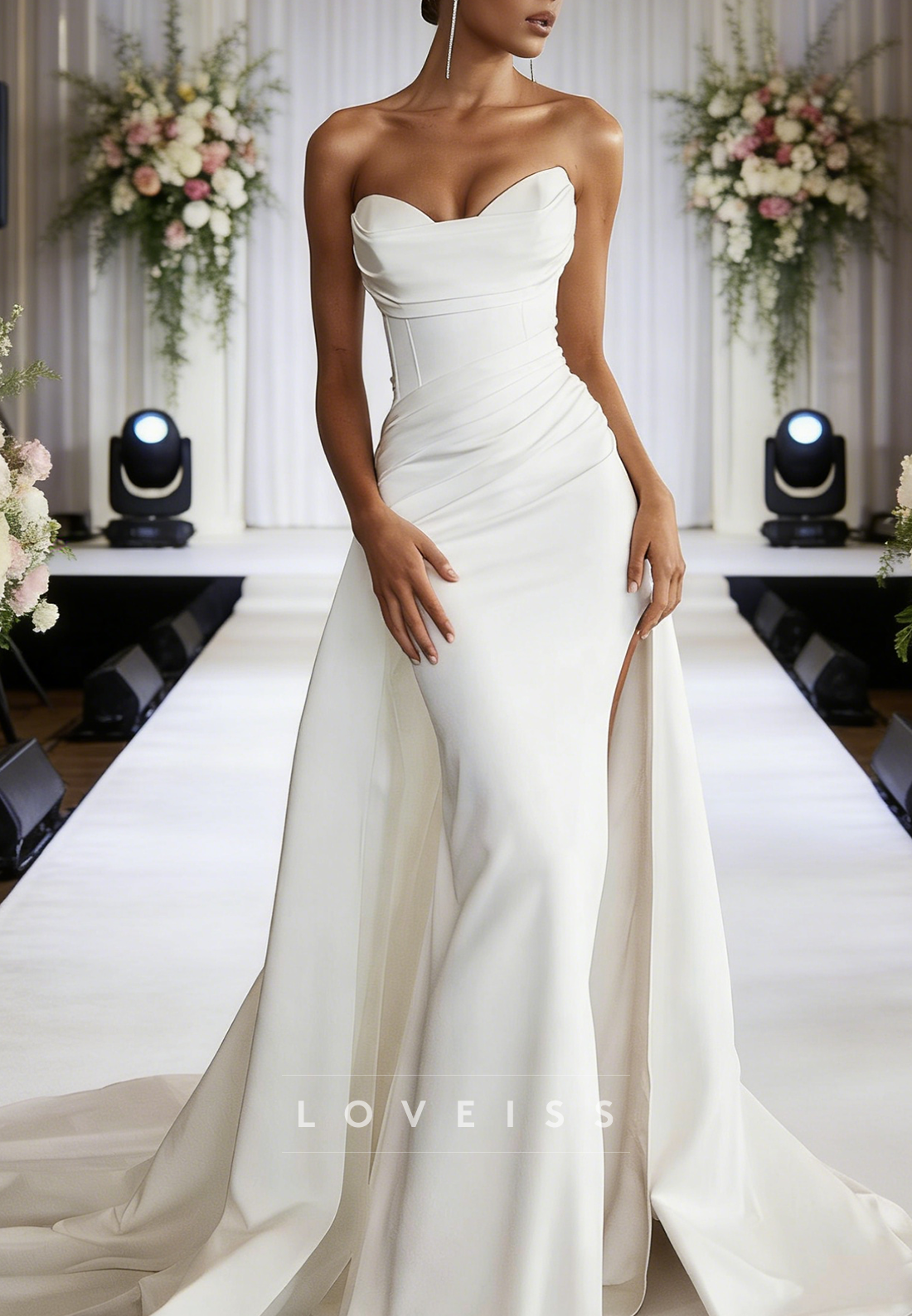 Sweetheart Sleeveless Sleek Mermaid Wedding Dress