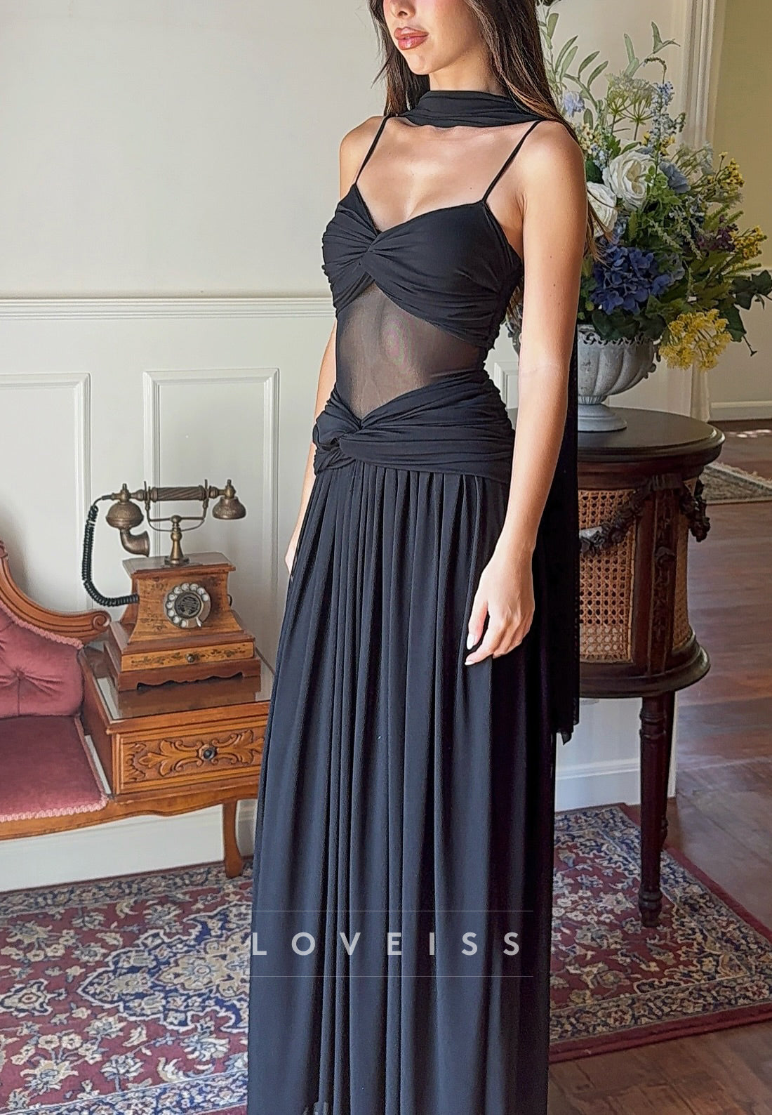 Sweetheart Spaghetti Straps A-Line Simple Prom Dress