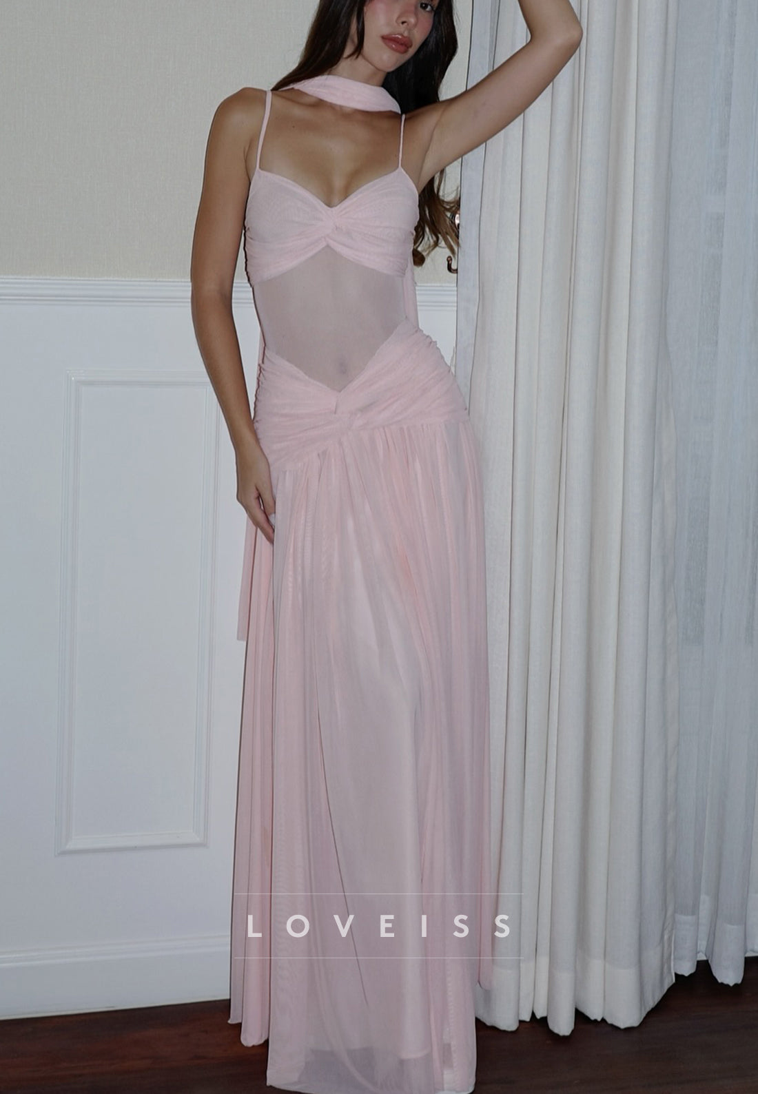 Sweetheart Spaghetti Straps A-Line Simple Prom Dress