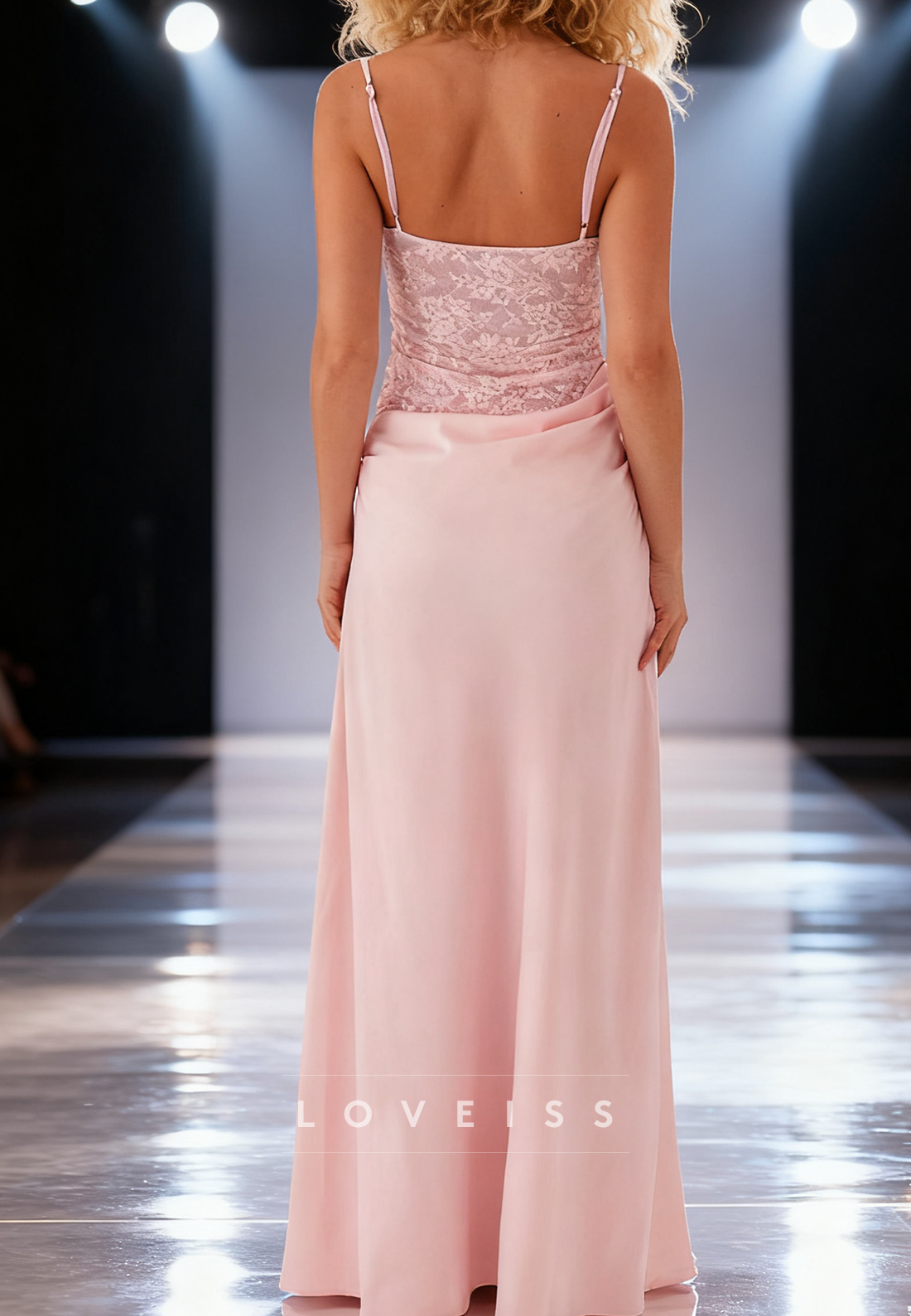 Sweetheart Spaghetti Straps Appliques Sheath Prom Dress