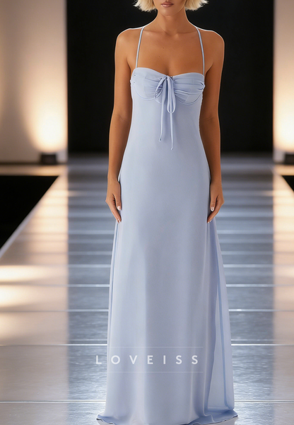 Sweetheart Spaghetti Straps Sleek Sheath Simple Prom Dress