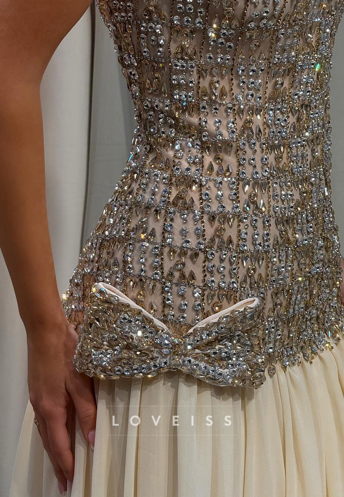 Sweetheart Strapless Beaded A-Line Prom Dress