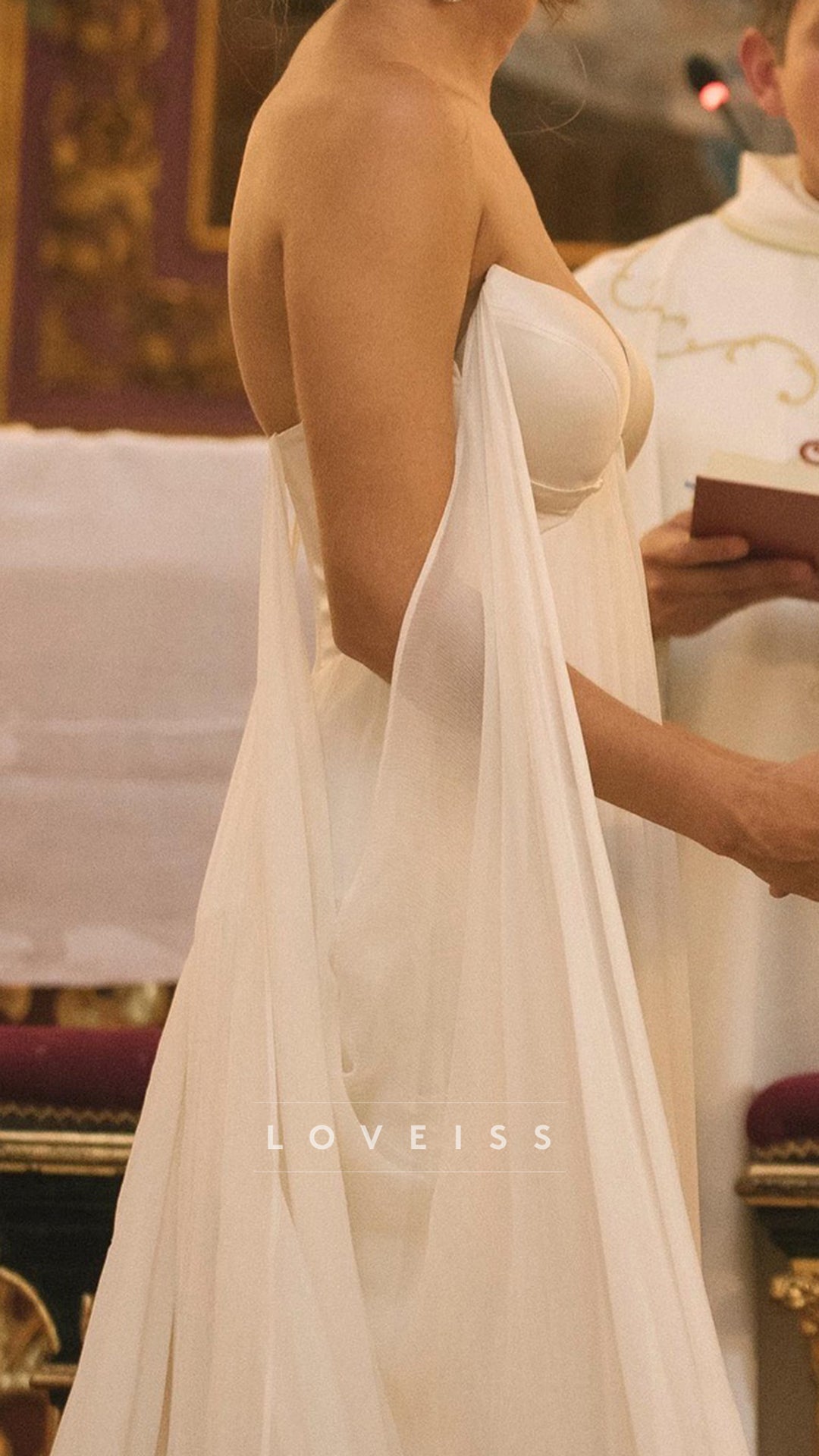 Sweetheart Strapless Chiffon A-Line Beach Summer Wedding Dress