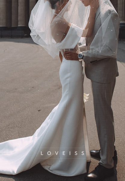 Sweetheart Strapless Pearl Sequins Sheath Beach Wedding Dress