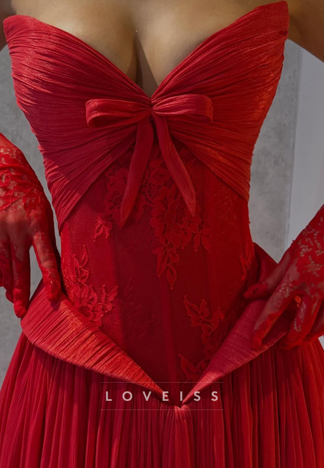 Sweetheart Strapless Pleated A-Line Prom Dress