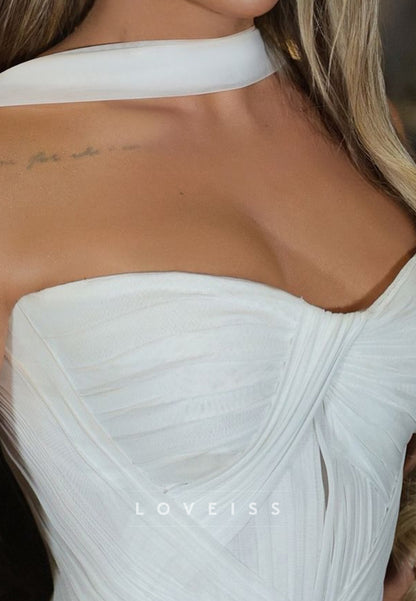 Sweetheart Strapless Pleated A-Line Wedding Dress