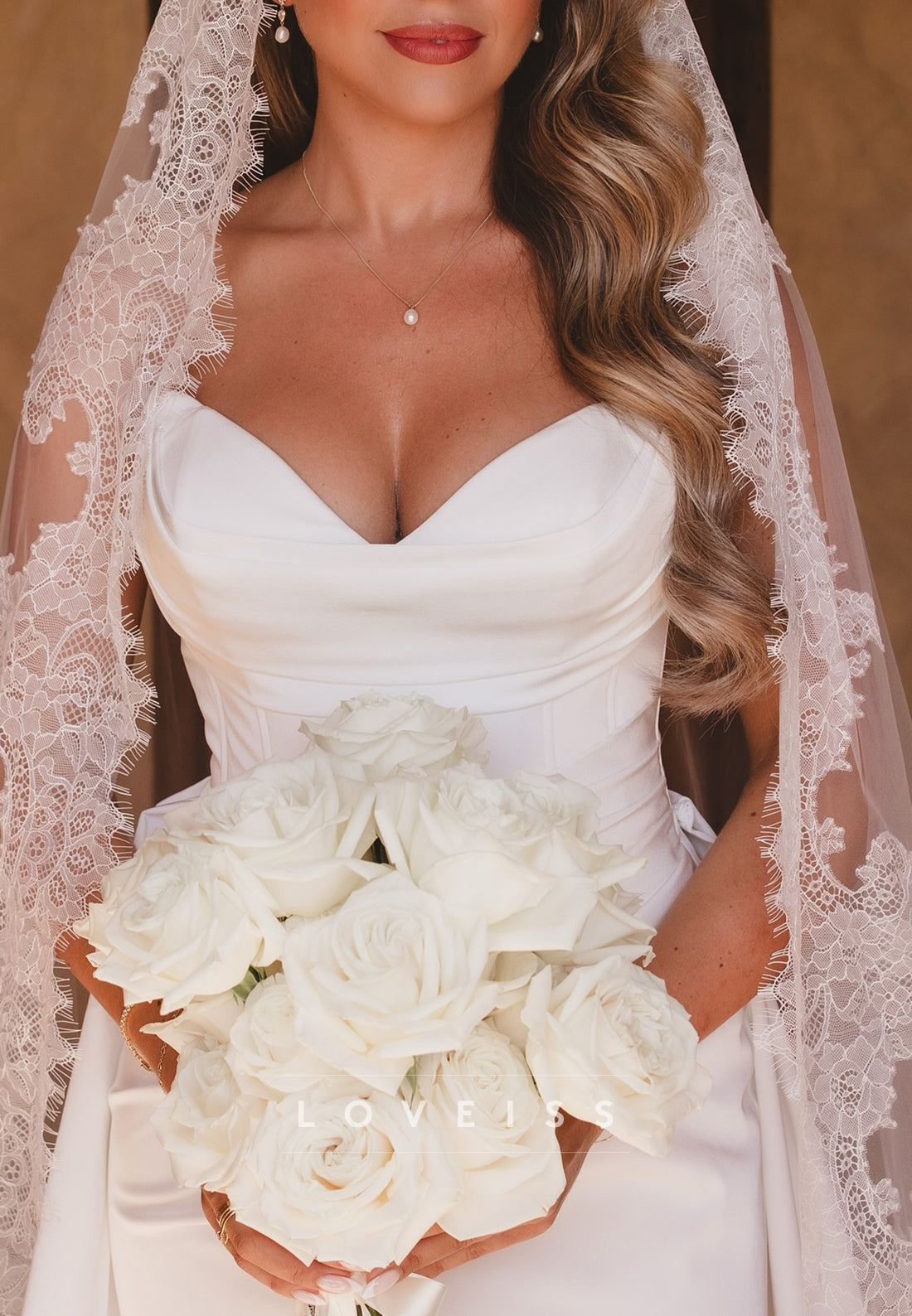 Sweetheart Strapless Side Slit Sheath Simple Wedding Dress