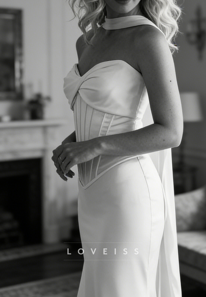 Sweetheart Strapless Sleek Mermaid Wedding Dress